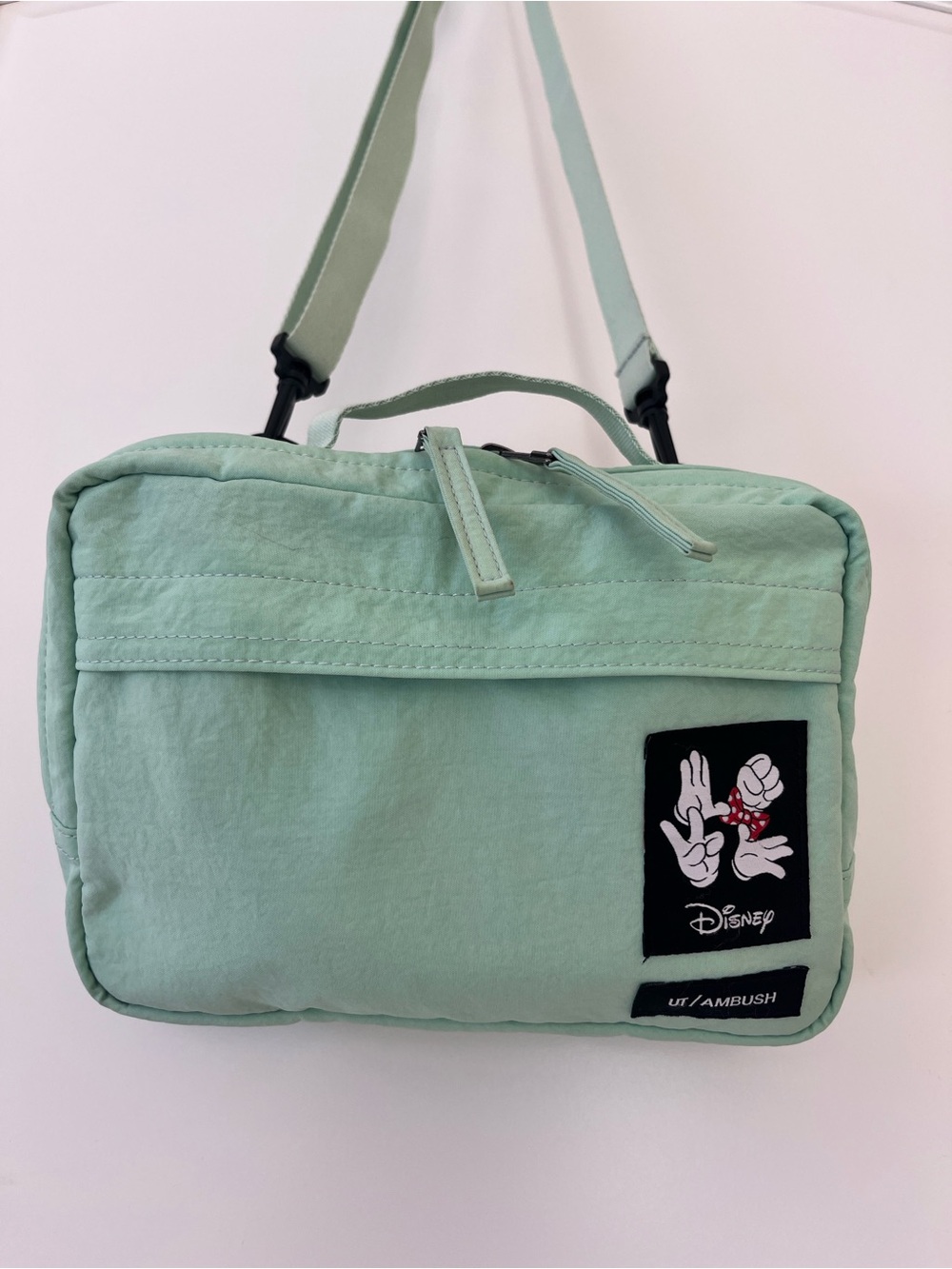 Disney x UNIQLO UT AMBUSH Mint Green Nylon Crossbody Bag 🍃 Rare